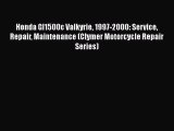[Read Book] Honda Gl1500c Valkyrie 1997-2000: Service Repair Maintenance (Clymer Motorcycle