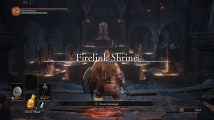 Dark Souls III - Firelink Shrine: Fire Keeper & Hawkwood The Deserter (Collapse Gesture) Dialogue