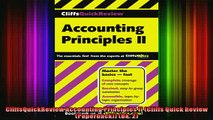 READ book  CliffsQuickReview Accounting Principles II Cliffs Quick Review Paperback Bk 2 Full Free