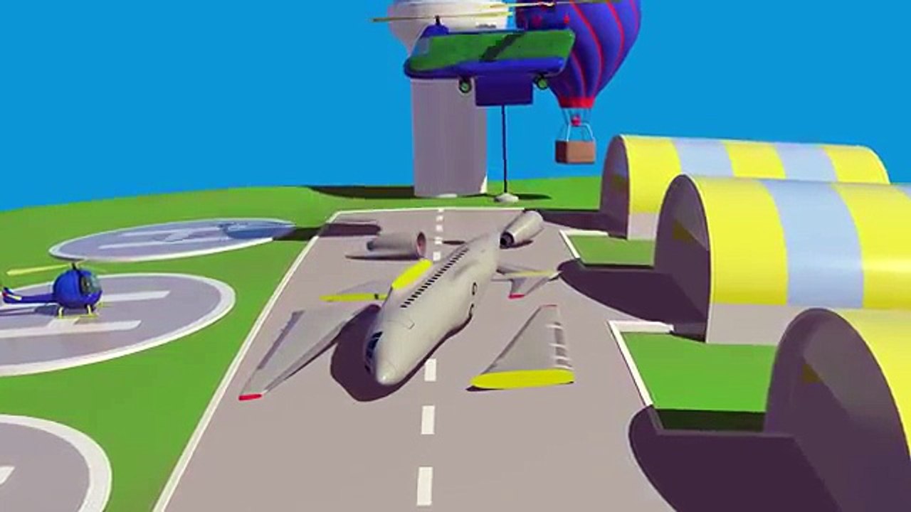 Learn Simple Numbers - PASSENGER JET AIR PLANE - Cartoon Airport Demo (1-8) Construction Game! 6