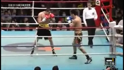 日本ミドル級王座決定戦　湯場忠志　×　カルロス・リナレス　１/２