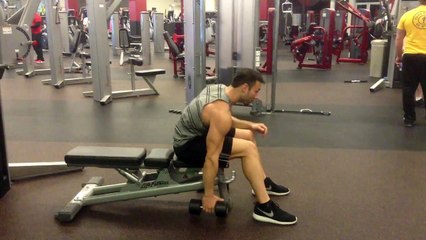How To Do The Lying Dumbbell Tricep Extension - Fitness Training For Males - FxFitness.ca
