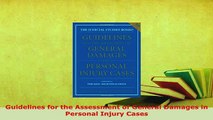 PDF  Guidelines for the Assessment of General Damages in Personal Injury Cases Free Books