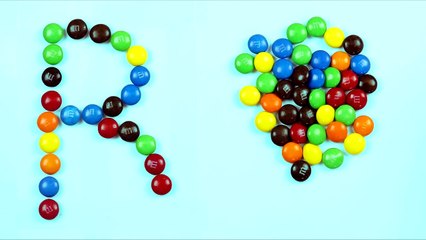 Disney Toys Fan ALPHABET STOP MOTION with M&M's Candy Learn the ABC Letters from A to Z Video For