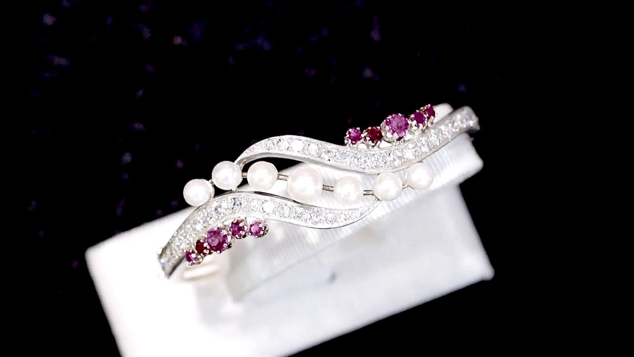 Diamond and Ruby Bangle