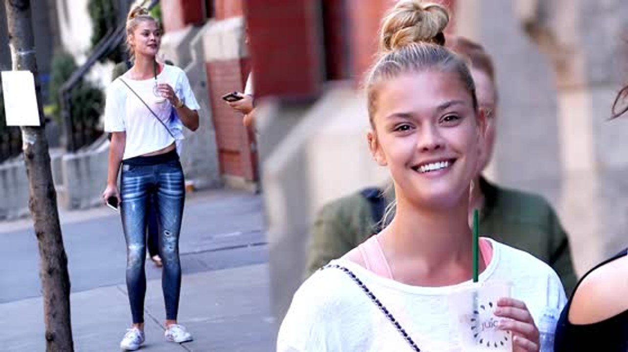 Nina Agdal auf ihrem Weg zum Soul Cycle