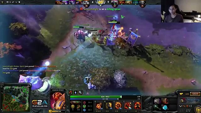SingSing with Demon & PieCat - 3 Rapiers Easy Game - Stream Funny Moments Dota 2
