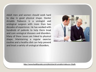 Arnaldo Trabucco - A healthy lifestyle