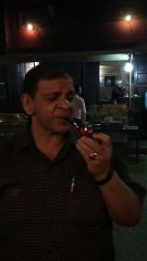 trying pipe smoking in Karachi at food streets 2016