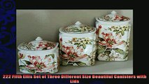 buy now  222 Fifth Ellis Set of Three Different Size Beautiful Canisters with Lids