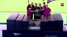 The unveiling of the Nou Camp Nou model