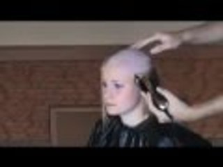 Blonde girl headshave ( bad quality )