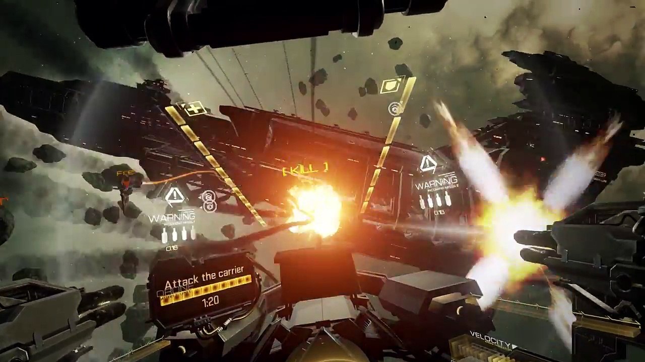 EVE- Valkyrie VR Gameplay Trailer – Carrier Ass...