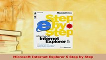 PDF  Microsoft Internet Explorer 5 Step by Step  EBook
