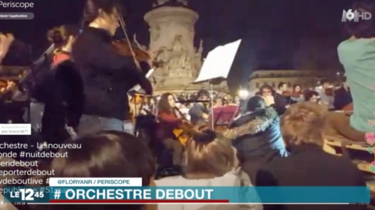 La 9ème symphonie de Dvorak retentit place de la république ! ZAP ACTU du 21/04/2016