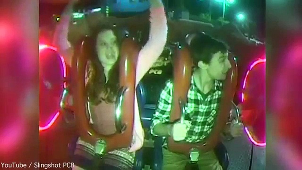 Hilarious moment thrill-seeker passes out on rollercoaster