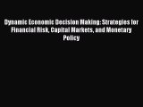 Read Dynamic Economic Decision Making: Strategies for Financial Risk Capital Markets and Monetary