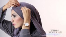 Shawlbyvsnow - Hijab Tutorial with VS Cotton Scarf ( 2 style )