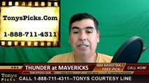 Dallas Mavericks vs. Oklahoma City Thunder Free Pick Prediction Game 3 NBA Pro Basketball Odds Preview 4-21-2016