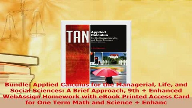 Download Bundle Applied Calculus for the Managerial Life and Social Sciences A Brief Approach 9th Free Books