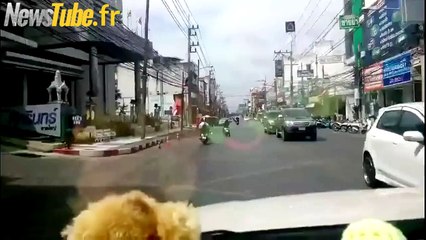 Man falls asleep while riding his bike