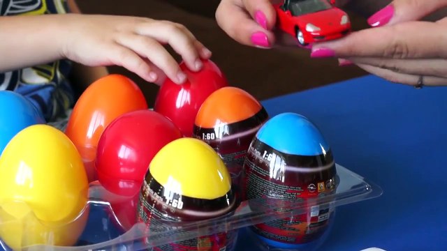 Surprise Eggs Cars Welly Kinder Toys. Unboxing Kinder Surprise