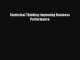 PDF Statistical Thinking: Improving Business Performance  Read Online