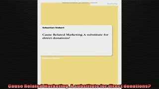 FREE PDF  Cause Related Marketing A substitute for direct donations  DOWNLOAD ONLINE