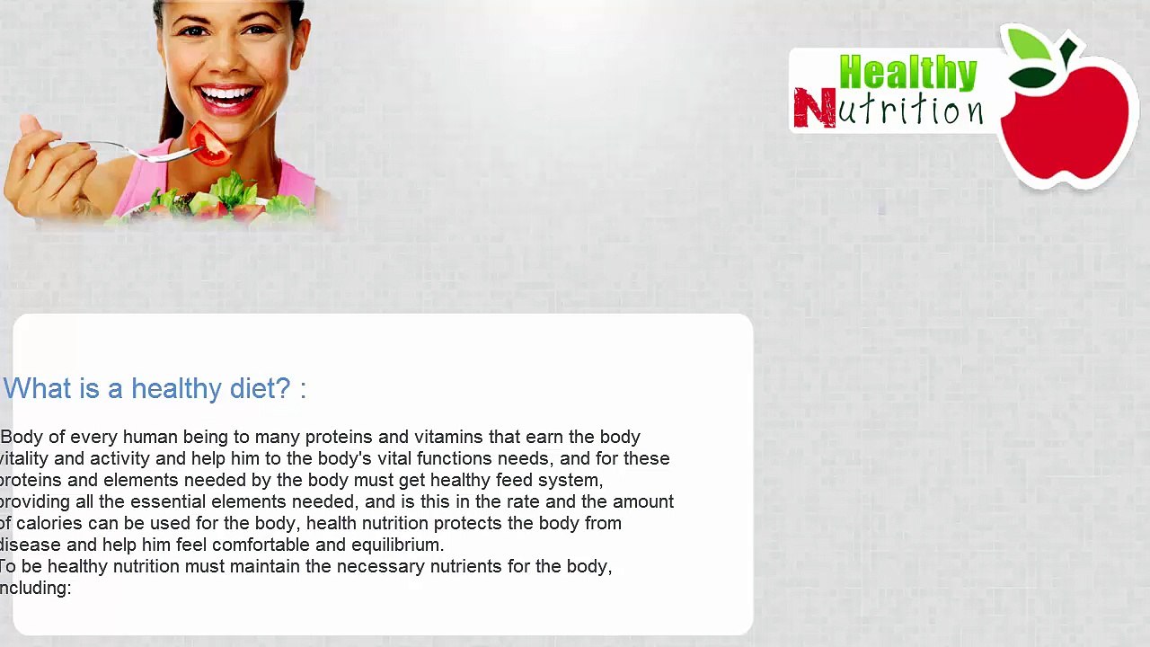 What is a healthy diet