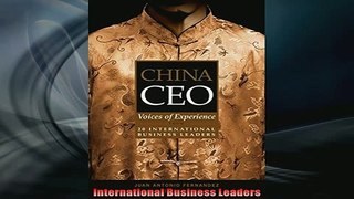 FREE PDF  China CEO Voices of Experience from 20 International Business Leaders  BOOK ONLINE