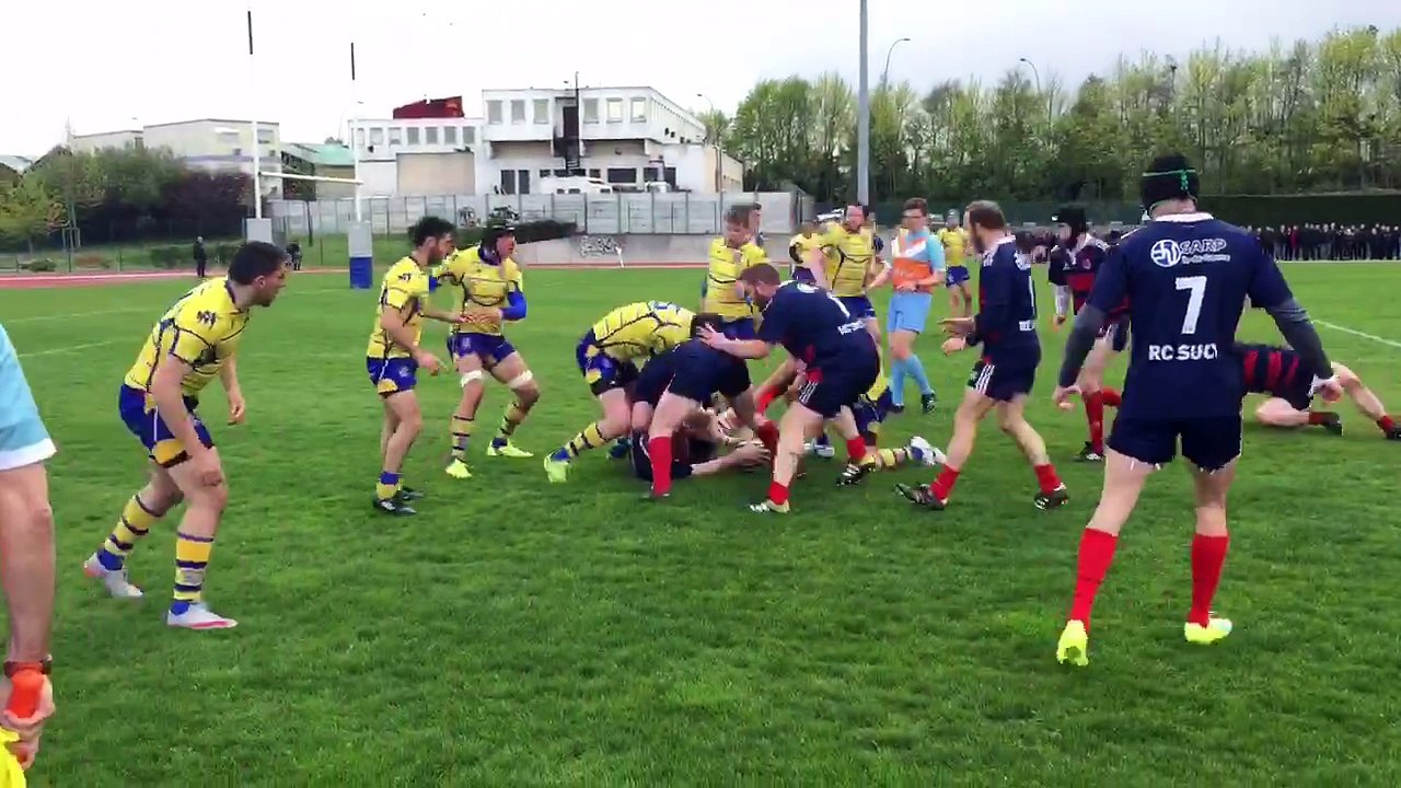 RC SUCY A vs VGA RUGBY A 1/2 finale IDF 17/04/2016 score 33/19