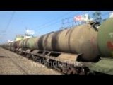 Train carrying oil tanker -Indian Railways :wildindiafilms