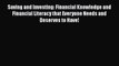 [Read book] Saving and Investing: Financial Knowledge and Financial Literacy that Everyone