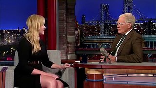 Amy Schumer Lifts Her Skirt For Letterman