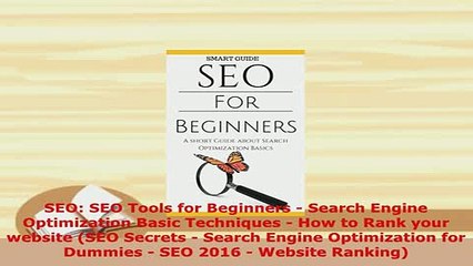 PDF  SEO SEO Tools for Beginners  Search Engine Optimization Basic Techniques  How to Rank Free Books