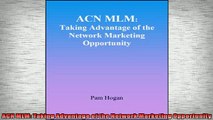 FREE PDF  ACN MLM Taking Advantage of the Network Marketing Opportunity  DOWNLOAD ONLINE