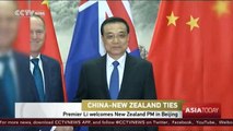 Chinese Premier Li Keqiang welcomes New Zealand PM in Beijing