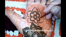 Bold and Thick Gulf Style Floral Henna Mehndi design Tutorial fo