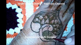 Beautiful Dancing Peacock Henna Back Hand Mehndi Design Tutorial