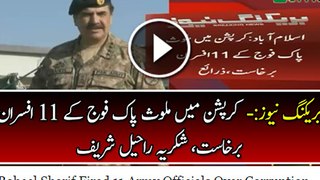 Raheel Sharif Fired 11 Army Officials Over Corruption Charges