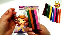 [Juegos colorear] Unboxing y Colorear dibujo de la Princesa Sofia
