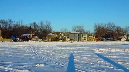 Motor-biking on snow