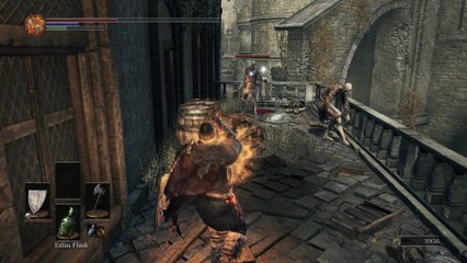 Dark Souls III - High Wall of Lothric: Lothric Knight Backstab, Large Soul of Deserted Corpse PS4
