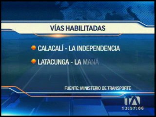 Estas son las vías habilitadas que llegan a las zonas de desastre