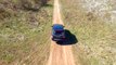 (2) Range Rover Sport offroad in quarry, Aerial view by Drone, DJI Phantom 4, HFPH4K