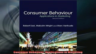 FREE PDF  Consumer Behaviour Applications in Marketing  BOOK ONLINE