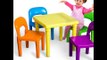 Children and Kids Table and Chairs Set | Includes 4 Plastic Chairs
