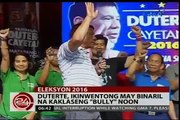 24 Oras: Duterte, ikinwentong may binaril na kaklaseng bully noon