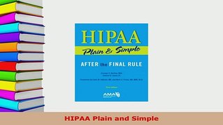 PDF  HIPAA Plain and Simple Ebook