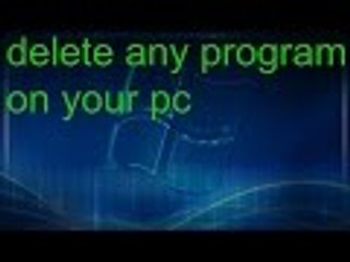 how to erase any program from ur pc (even built in ones)